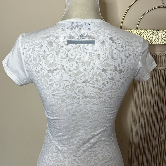 adidas by stella mccartney • floral mesh studio performance top - Picture 5 of 11